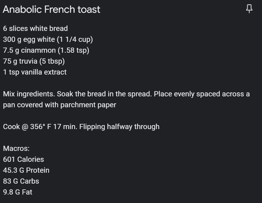 calorie counting anabolic french toast recipe