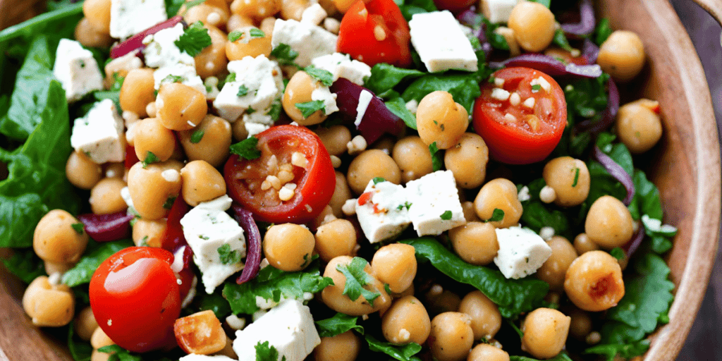 chickpea and feta salad hiking lunch ideas